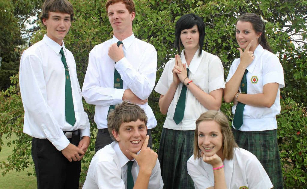 Assumption College leaders (back, from left) Luke Cannon, Pat Gribbin, Eloise Belcher, Tess O’Brien, (front) Brodie Ellery and Claudia Eather. Assumption College leaders (back, from left) Luke Cannon, Pat Gribbin, Eloise Belcher, Tess O’Brien, (front) Brodie Ellery and Claudia Eather.